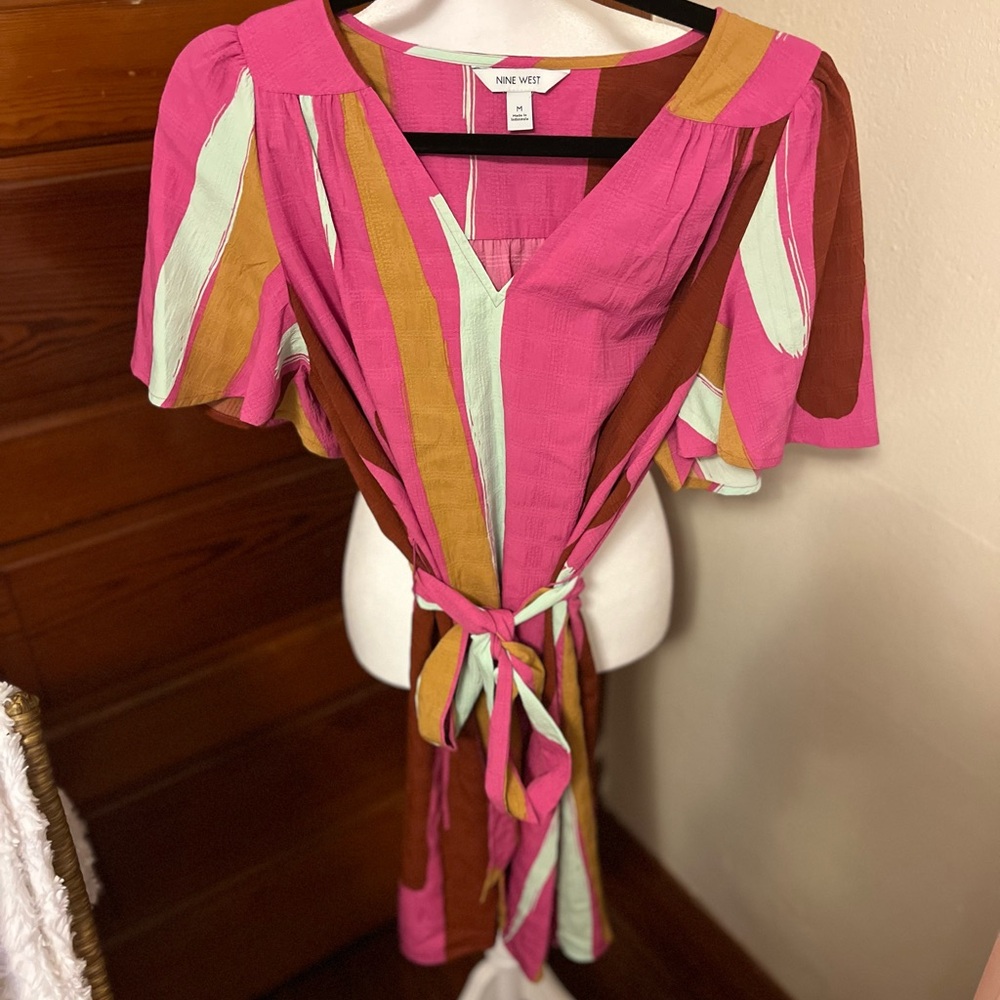Nine West Pink and Brown Women's Dress